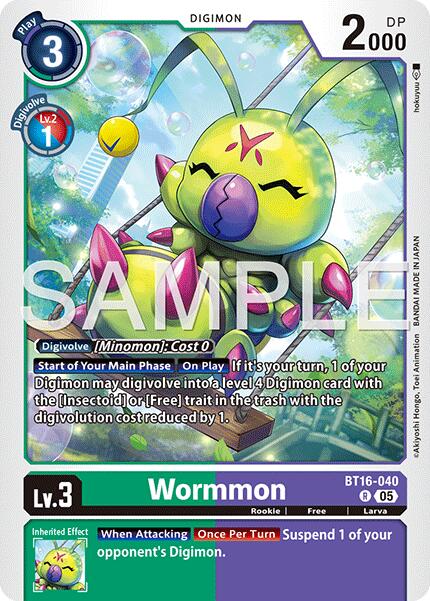 Wormmon [BT16-040] - BT16-040 (Reprint) [Advanced Booster Digimon Generation] | Shuffle n Cut Hobbies & Games