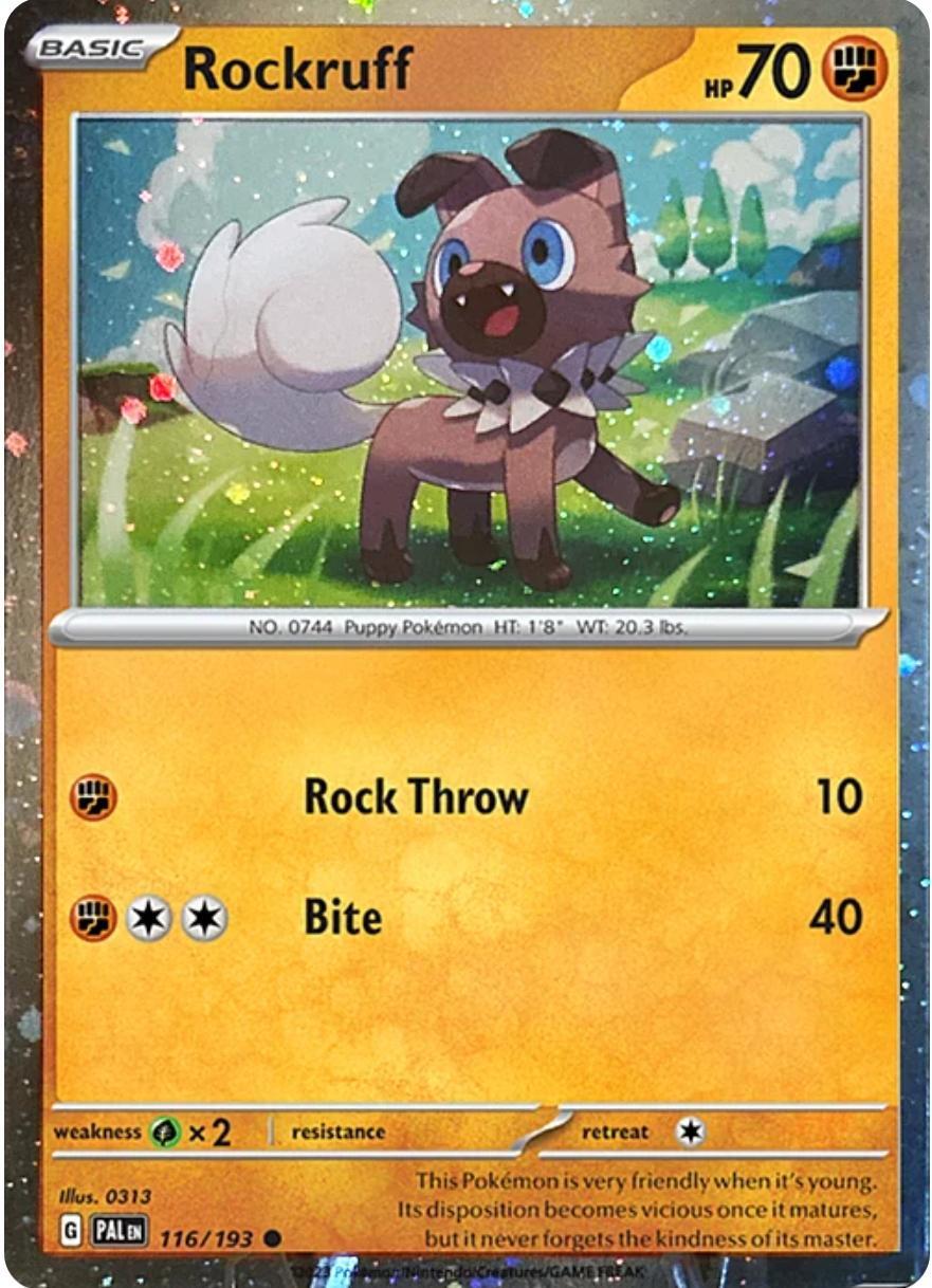 Rockruff (116/193) (Cosmos Holo) [Scarlet & Violet: Black Star Promos] | Shuffle n Cut Hobbies & Games