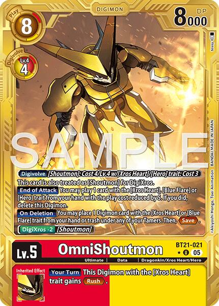 OmniShoutmon [BT21-021] (Gold Border) [Advanced Booster Digimon Generation] | Shuffle n Cut Hobbies & Games
