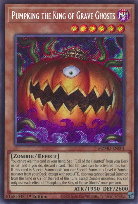 Pumpking the King of Grave Ghosts [MZMU-EN001] Secret Rare | Shuffle n Cut Hobbies & Games