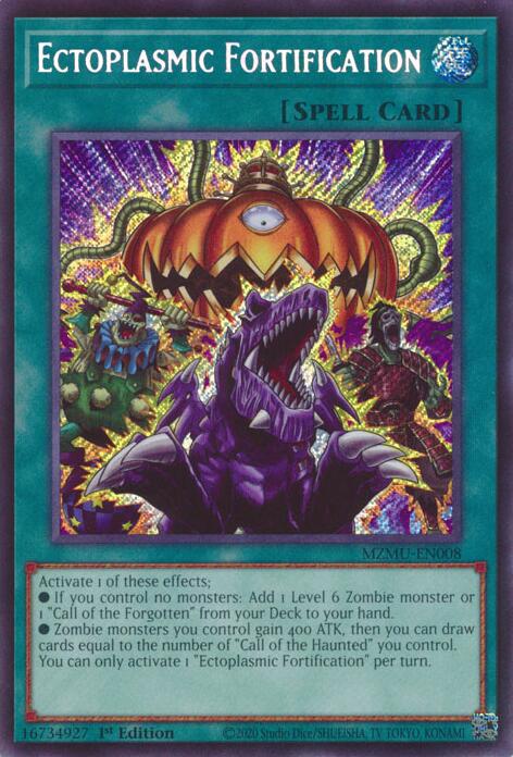 Ectoplasmic Fortification [MZMU-EN008] Secret Rare | Shuffle n Cut Hobbies & Games