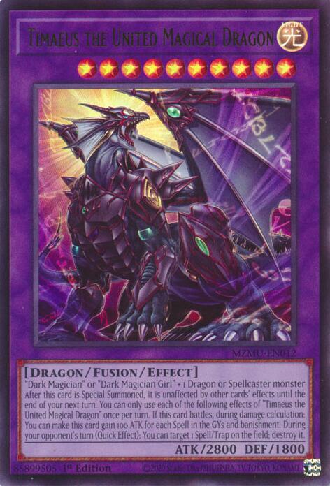 Timaeus the United Magical Dragon [MZMU-EN012] Ultra Rare | Shuffle n Cut Hobbies & Games