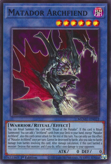 Matador Archfiend [MZMU-EN022] Super Rare | Shuffle n Cut Hobbies & Games