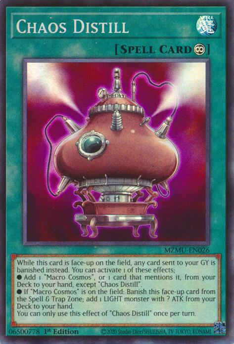 Chaos Distill [MZMU-EN026] Super Rare | Shuffle n Cut Hobbies & Games