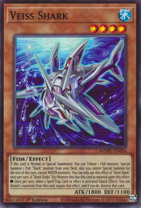 Veiss Shark [MZMU-EN034] Super Rare | Shuffle n Cut Hobbies & Games