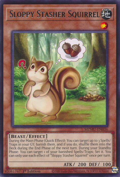 Sloppy Stasher Squirrel [MZMU-EN036] Rare | Shuffle n Cut Hobbies & Games