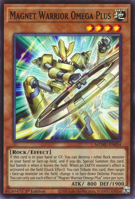 Magnet Warrior Omega Plus [MZMU-EN054] Super Rare | Shuffle n Cut Hobbies & Games