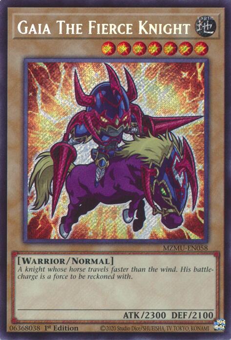 Gaia The Fierce Knight [MZMU-EN058] Secret Rare | Shuffle n Cut Hobbies & Games