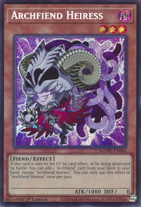 Archfiend Heiress [MZMU-EN066] Secret Rare | Shuffle n Cut Hobbies & Games