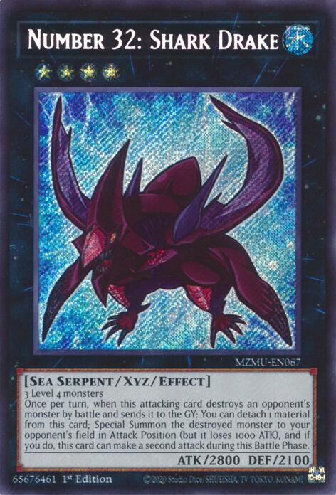 Number 32: Shark Drake [MZMU-EN067] Secret Rare | Shuffle n Cut Hobbies & Games