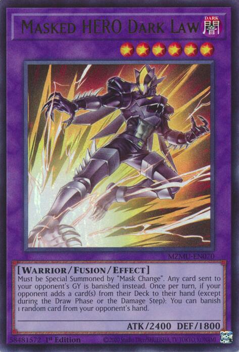 Masked HERO Dark Law [MZMU-EN070] Ultra Rare | Shuffle n Cut Hobbies & Games