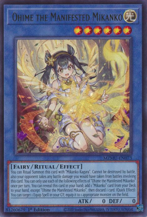 Ohime the Manifested Mikanko [MZMU-EN073] Ultra Rare | Shuffle n Cut Hobbies & Games