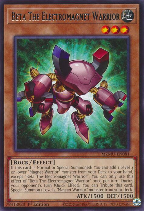 Beta The Electromagnet Warrior [MZMU-EN081] Rare | Shuffle n Cut Hobbies & Games