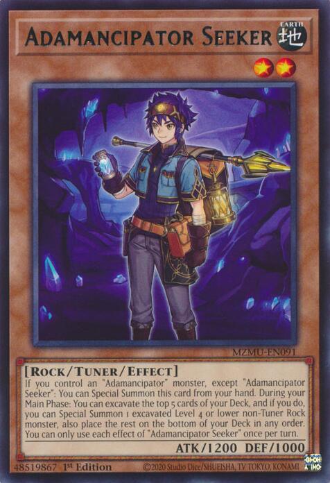 Adamancipator Seeker [MZMU-EN091] Rare | Shuffle n Cut Hobbies & Games
