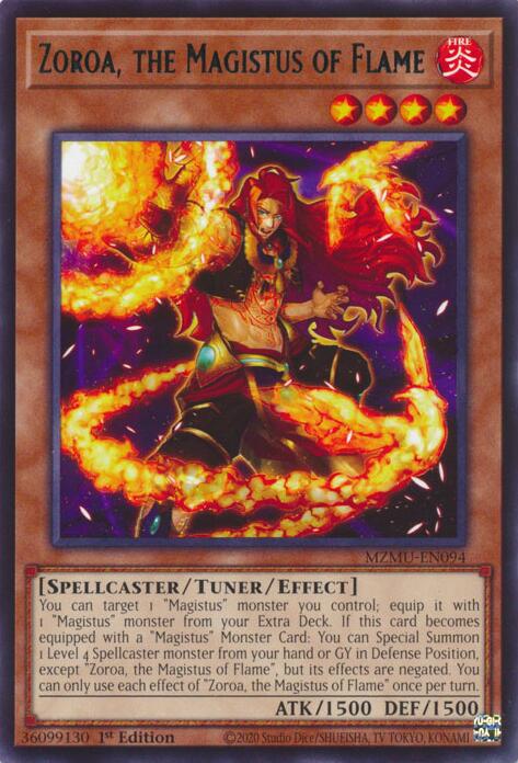 Zoroa, the Magistus of Flame [MZMU-EN094] Rare | Shuffle n Cut Hobbies & Games