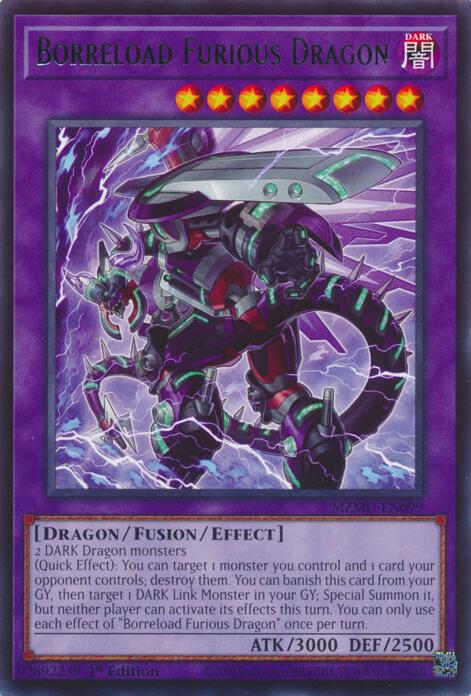 Borreload Furious Dragon [MZMU-EN099] Rare | Shuffle n Cut Hobbies & Games