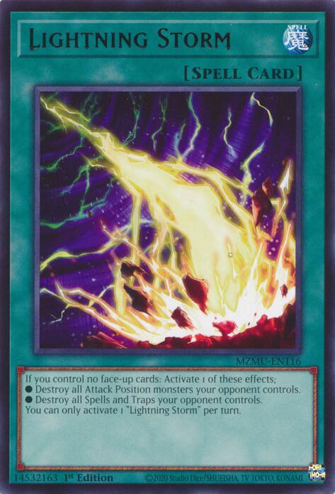 Lightning Storm [MZMU-EN116] Rare | Shuffle n Cut Hobbies & Games