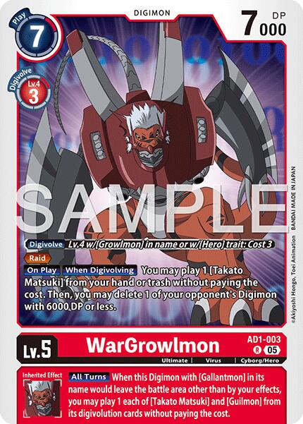 WarGrowlmon [AD1-003] [Advanced Booster Digimon Generation] | Shuffle n Cut Hobbies & Games