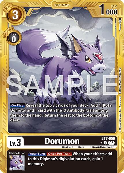 Dorumon [BT7-056] (Gold Border) [Advanced Booster Digimon Generation] | Shuffle n Cut Hobbies & Games