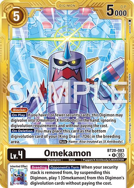 Omekamon [BT20-083] (Gold Border) [Advanced Booster Digimon Generation] | Shuffle n Cut Hobbies & Games