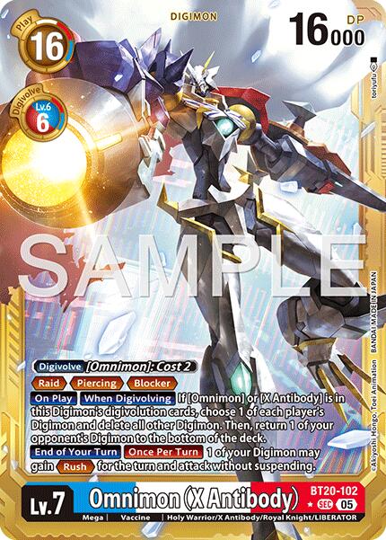 Omnimon [BT20-102] (X Antibody) (Gold Border) [Advanced Booster Digimon Generation] | Shuffle n Cut Hobbies & Games