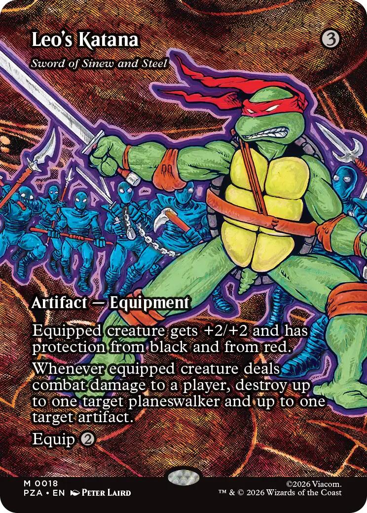 Leo's Katana - Sword of Sinew and Steel (Borderless) [Teenage Mutant Ninja Turtles Eternal-Legal] | Shuffle n Cut Hobbies & Games