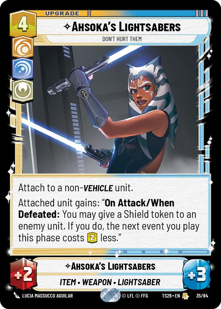 Ahsoka's Lightsabers (35/84) (35/84) [Twin Suns] | Shuffle n Cut Hobbies & Games