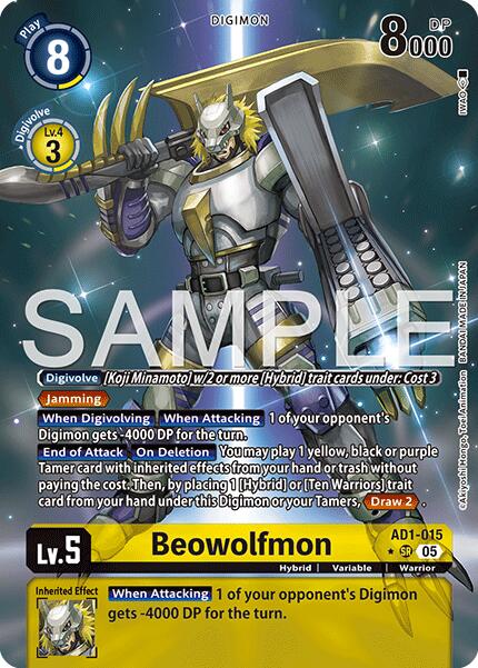 Beowolfmon [AD1-015] (Alternate Art) [Advanced Booster Digimon Generation] | Shuffle n Cut Hobbies & Games