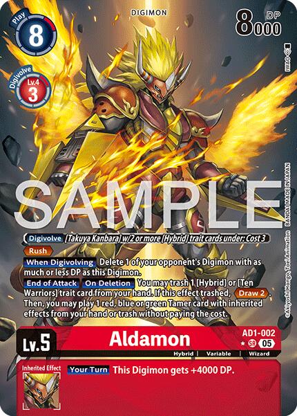 Aldamon [AD1-002] (Alternate Art) [Advanced Booster Digimon Generation] | Shuffle n Cut Hobbies & Games