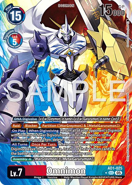 Omnimon [AD1-025] (Alternate Art) [Advanced Booster Digimon Generation] | Shuffle n Cut Hobbies & Games