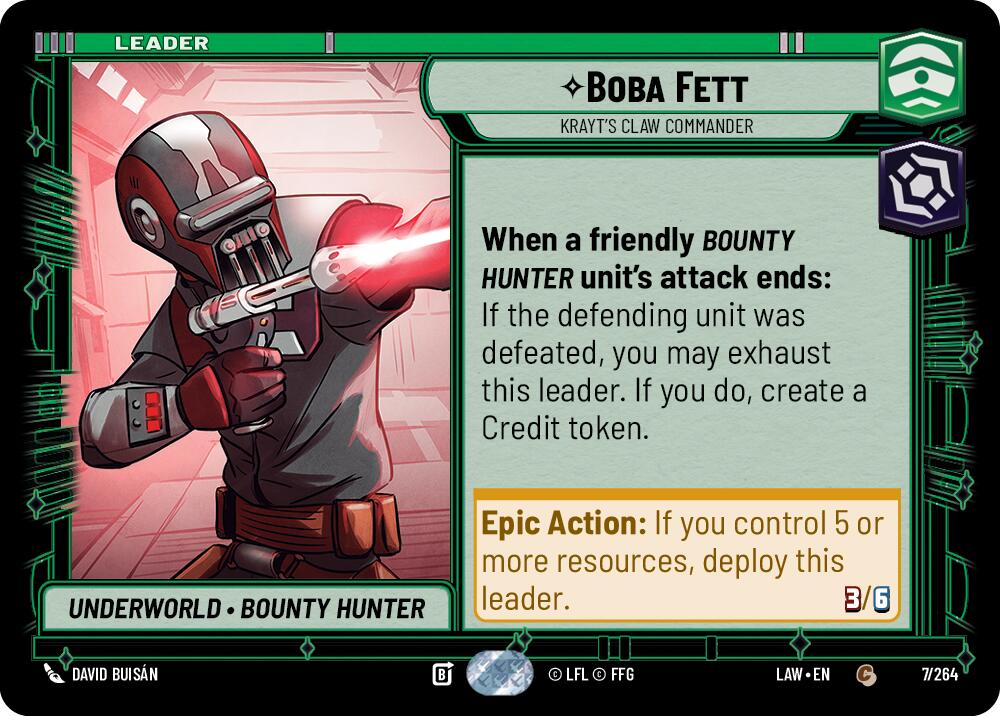 Boba Fett - Krayt's Claw Commander (7/264) (7/264) [A Lawless Time] | Shuffle n Cut Hobbies & Games
