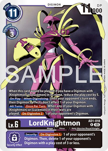 LordKnightmon [AD1-018] [Advanced Booster Digimon Generation] | Shuffle n Cut Hobbies & Games