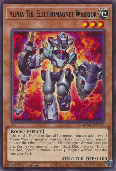Alpha The Electromagnet Warrior [MZMU-EN080] Rare | Shuffle n Cut Hobbies & Games
