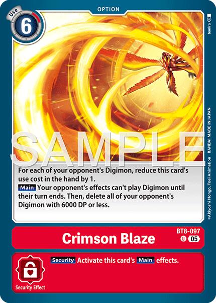 Crimson Blaze [BT8-097] [Advanced Booster Digimon Generation] | Shuffle n Cut Hobbies & Games