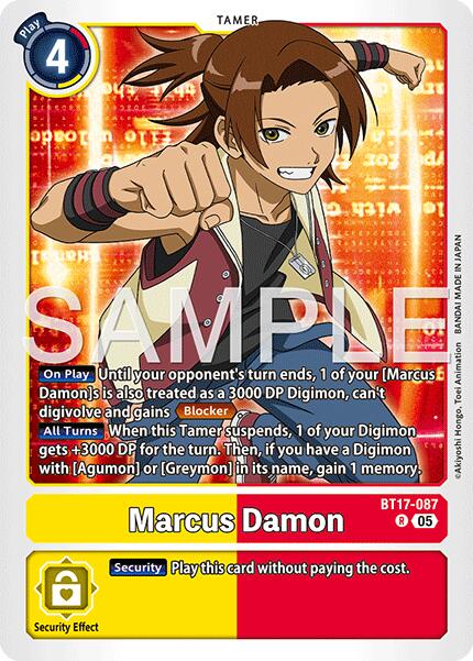 Marcus Damon [BT17-087] (Reprint) [Advanced Booster Digimon Generation] | Shuffle n Cut Hobbies & Games