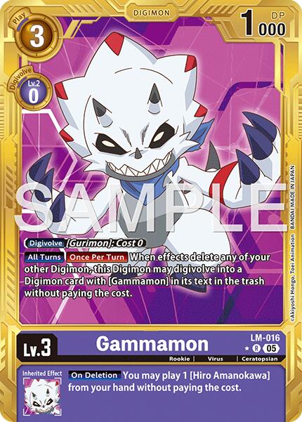 Gammamon [LM-016] (Gold Border) [Advanced Booster Digimon Generation] | Shuffle n Cut Hobbies & Games