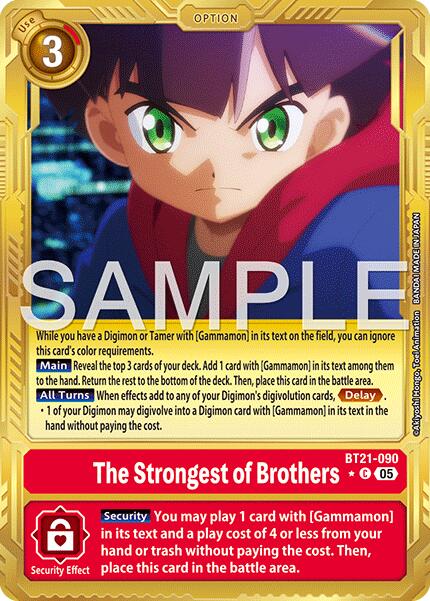 The Strongest of Brothers [BT21-090] (Gold Border) [Advanced Booster Digimon Generation] | Shuffle n Cut Hobbies & Games