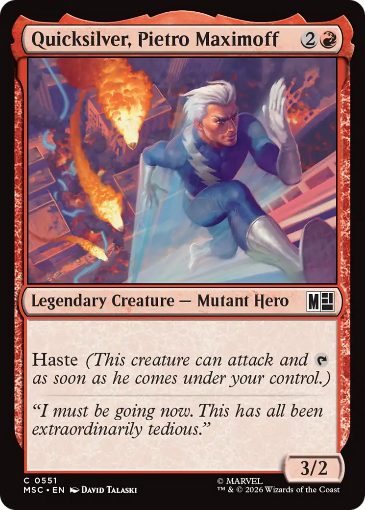 Quicksilver, Pietro Maximoff (0551) [Marvel Super Heroes Commander] | Shuffle n Cut Hobbies & Games