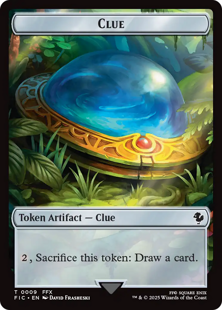 Clue // Treasure Double-Sided Token (Surge Foil) [FINAL FANTASY Commander Tokens] | Shuffle n Cut Hobbies & Games