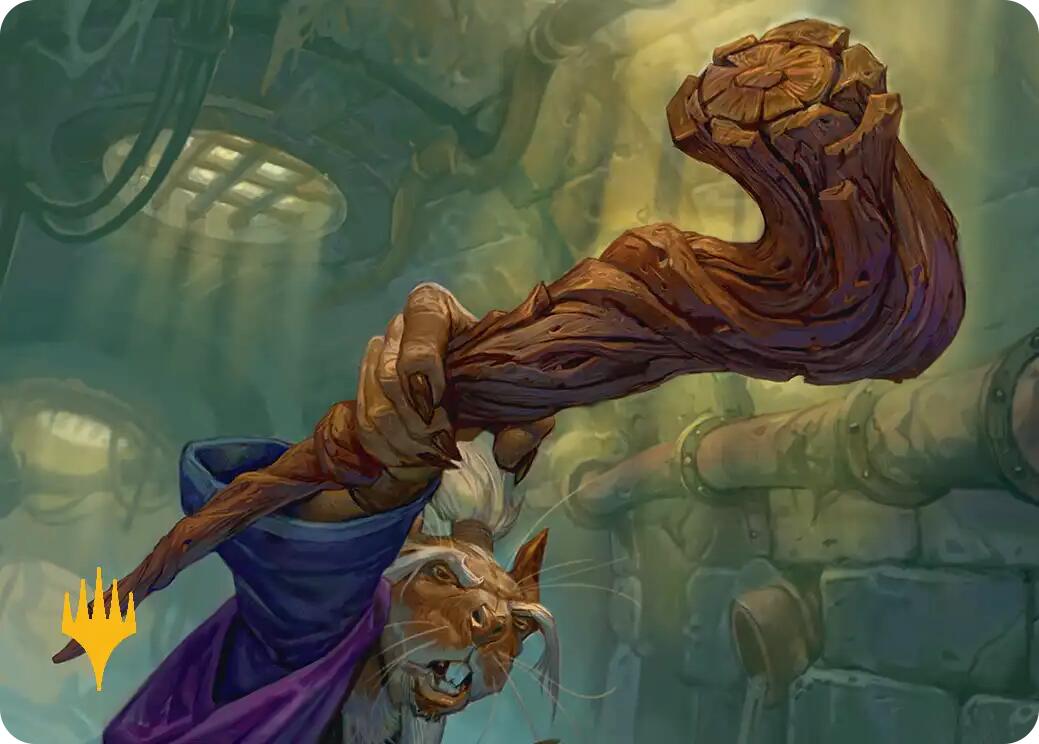 Wooden Cane Art Card (Gold-Stamped) [Teenage Mutant Ninja Turtles Art Series] | Shuffle n Cut Hobbies & Games