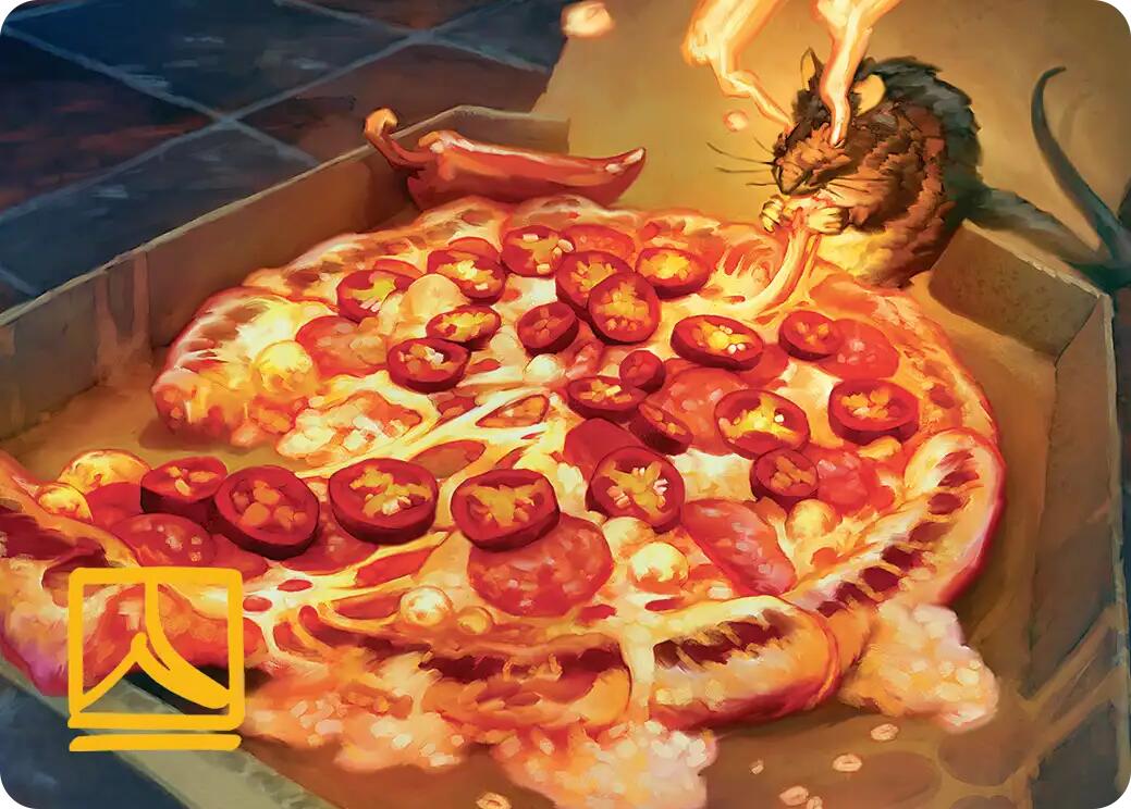 Spicy Oatmeal Pizza Art Card (Gold-Stamped Signature) [Teenage Mutant Ninja Turtles Art Series] | Shuffle n Cut Hobbies & Games