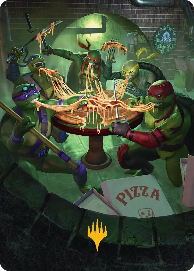 Food Chain Art Card (Gold-Stamped) [Teenage Mutant Ninja Turtles Art Series] | Shuffle n Cut Hobbies & Games