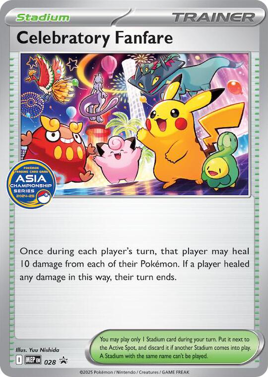 Celebratory Fanfare (028) (Asia Championship Series 24-25) [Mega Evolution Promo] | Shuffle n Cut Hobbies & Games