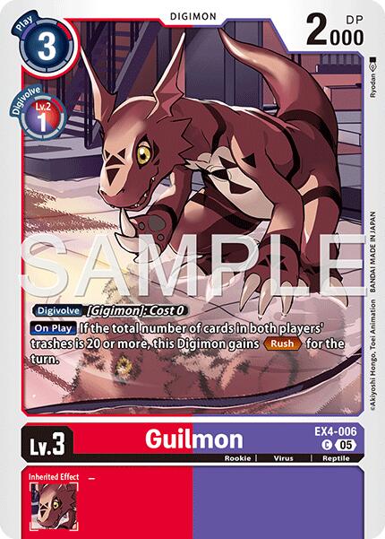 Guilmon [EX4-006] (Foil Reprint) [Advanced Booster Digimon Generation] | Shuffle n Cut Hobbies & Games