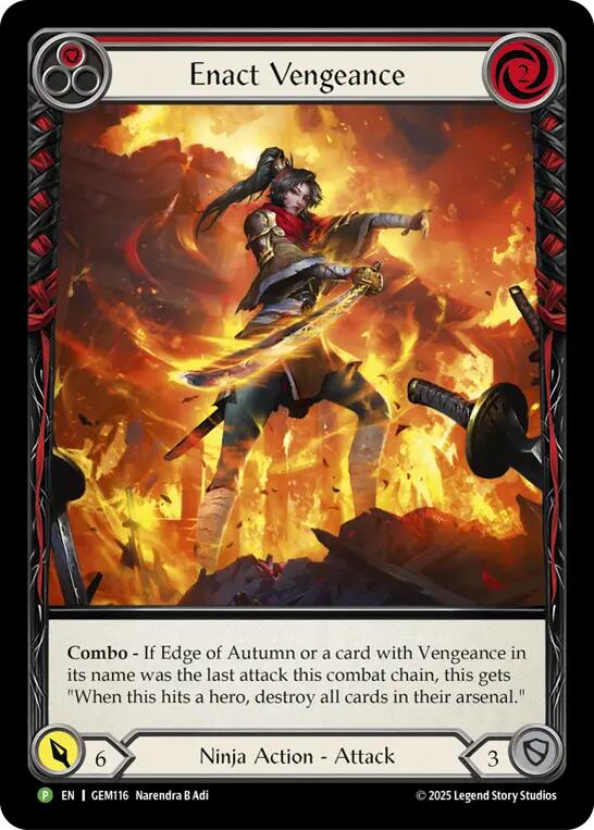 Enact Vengeance [GEM116] (GEM Pack 4)  Rainbow Foil