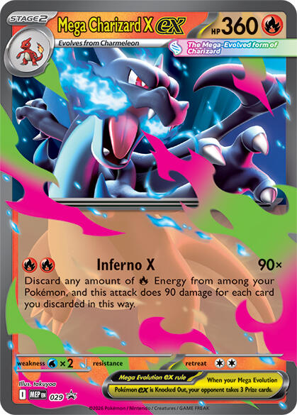 Mega Charizard X ex (029) [Mega Evolution Promo] | Shuffle n Cut Hobbies & Games