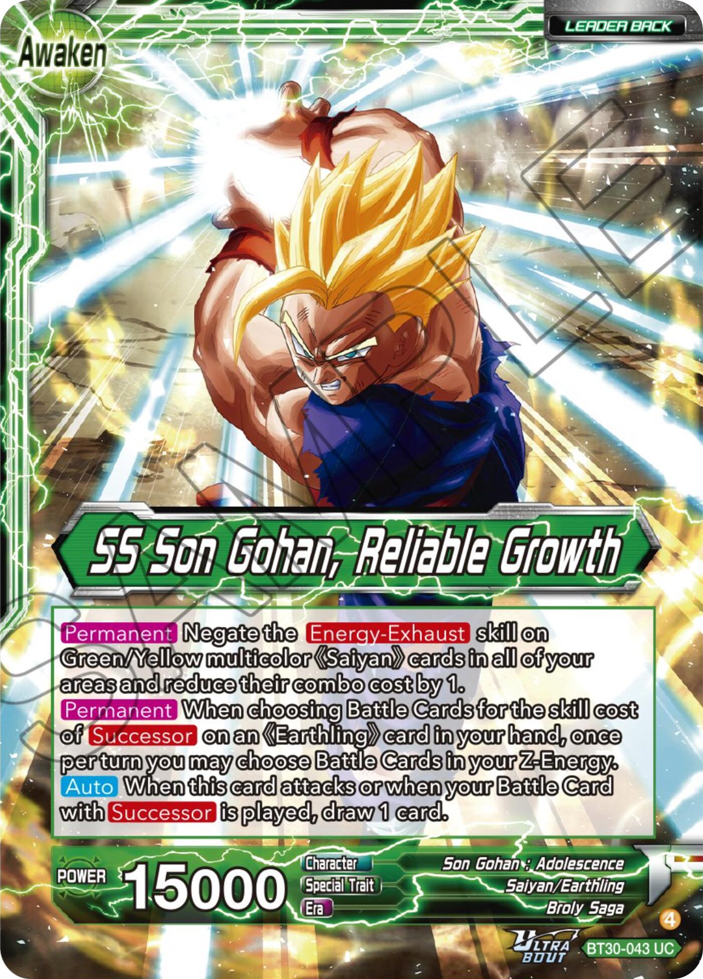 Son Gohan // SS Son Gohan, Reliable Growth (BT30-043) [Three Glorious Fighters] | Shuffle n Cut Hobbies & Games