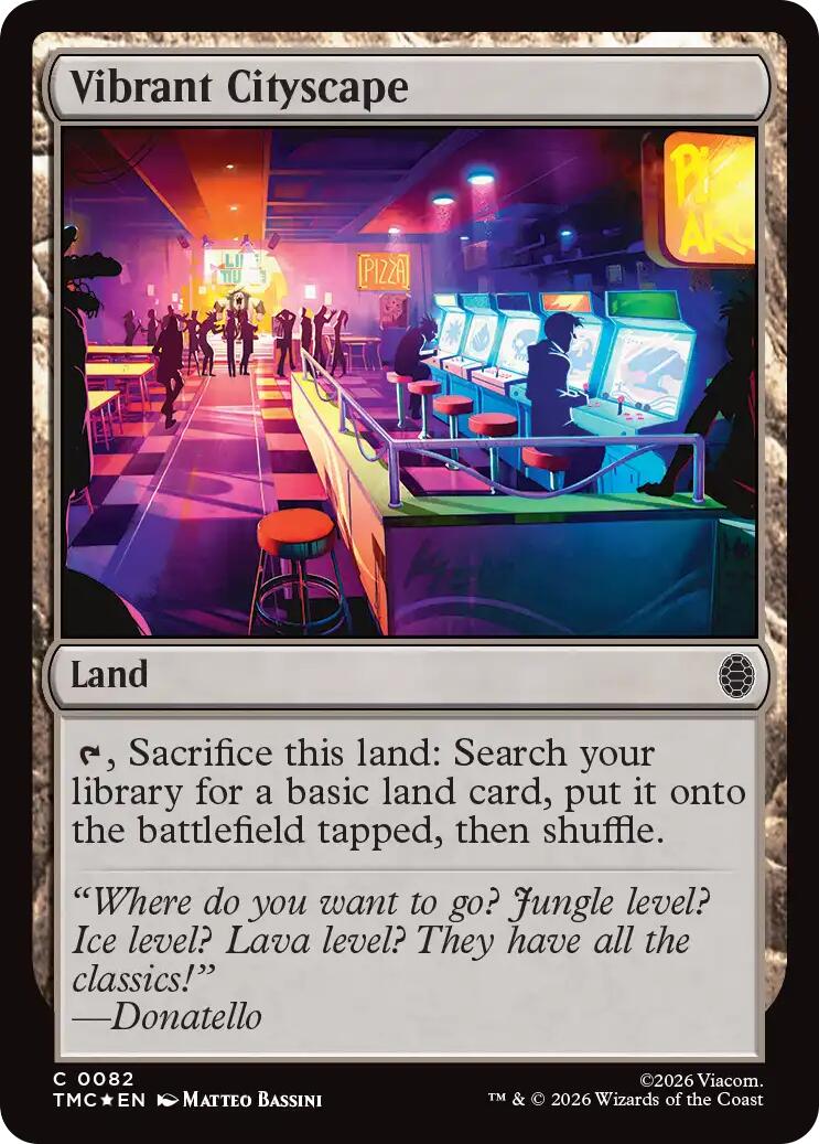Vibrant Cityscape (Surge Foil) [Teenage Mutant Ninja Turtles Commander] | Shuffle n Cut Hobbies & Games