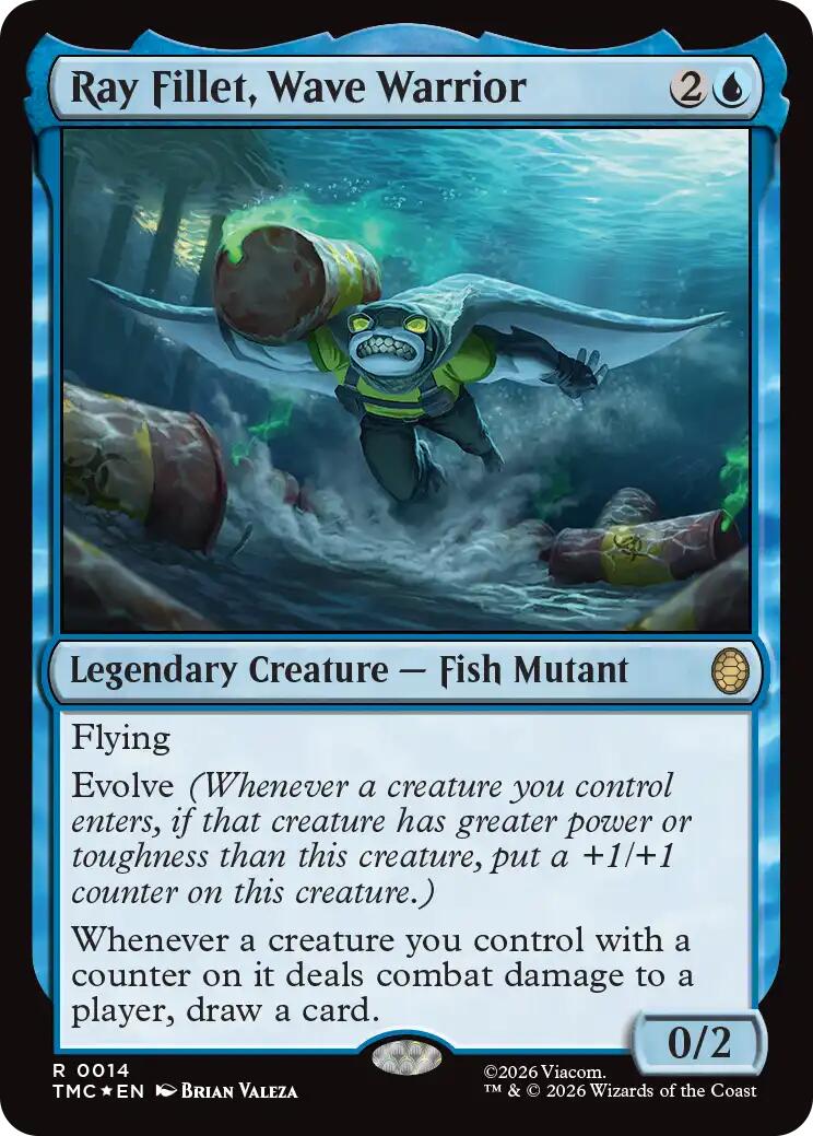 Ray Fillet, Wave Warrior (Surge Foil) [Teenage Mutant Ninja Turtles Commander] | Shuffle n Cut Hobbies & Games