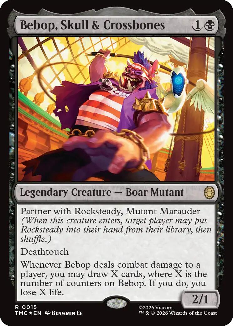 Bebop, Skull & Crossbones (Surge Foil) [Teenage Mutant Ninja Turtles Commander] | Shuffle n Cut Hobbies & Games